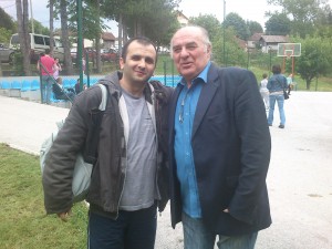 Me with legendary singer and strong chessplayer, Miki Jevremovic