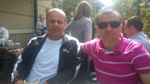 Relaxing with friend, IM Dragan Kojovic